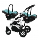 TWINNI Premium 2w1 Biały Stelaż